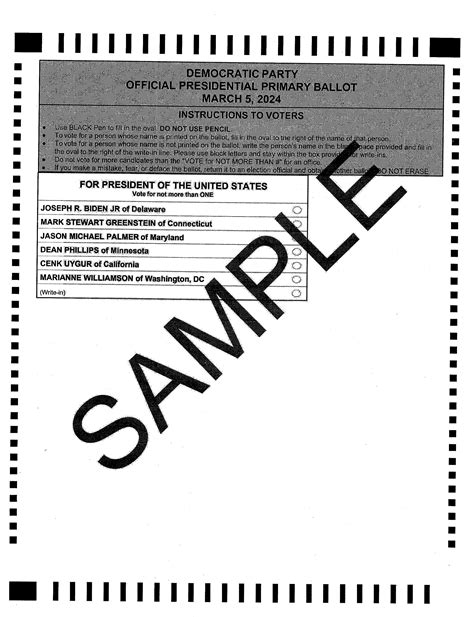 Sample Ballots March 5 2024 — Town Of Cavendish Vermont