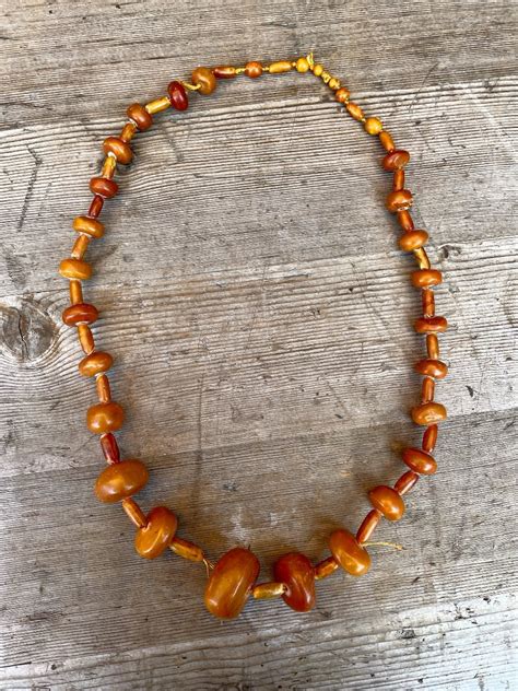 Proantic Important Collier De Mariage Berbère En Ambre Perle De 4 C