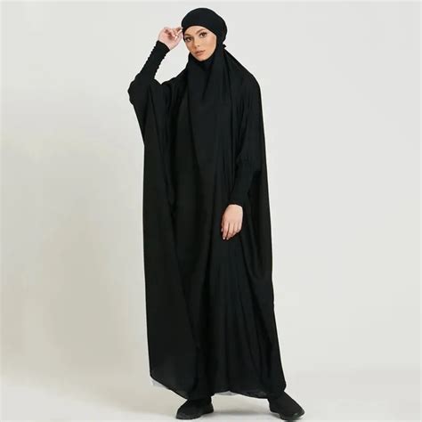 Ramadan Jilbab One Piece Prayer Muslim Women Hooded Modest Dress Dubai