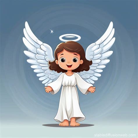 Cute Cartoon Angel | Stable Diffusion Online