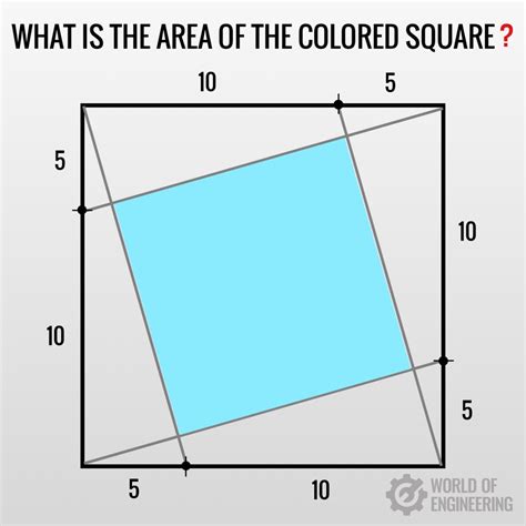 World Of Engineering On Twitter Mathematical Puzzle What Is The Area