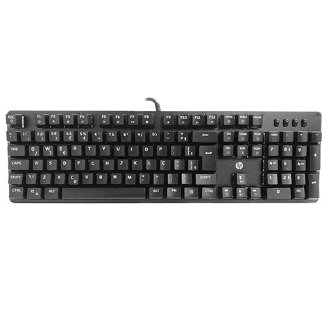 Teclado Gamer Mec Nico Hp Gk Usb Led Rgb Layout Abnt Preto