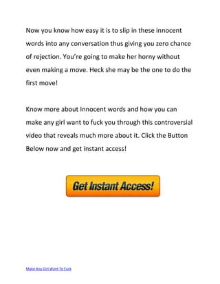Make Any Girl Want To Fuck PDF Obscenity And Profanity Sensitive Topics