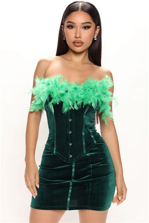 Magical Moments Velvet Skirt Set Green Fashion Nova Matching Sets Fashion Nova