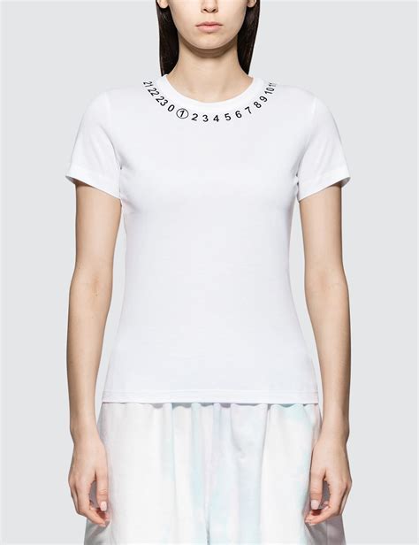 Maison Margiela Cotton Logo On Neck T-shirt in White - Lyst