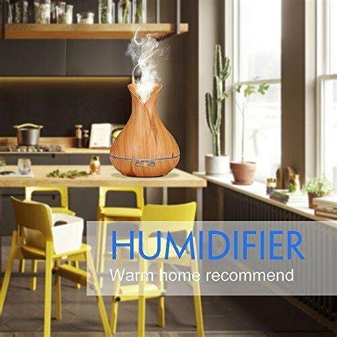 Humidificador Difusor Ultrasónico Madera Clara 400ml Cuotas sin interés