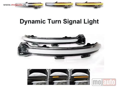 Novi Led Bocni Dynamic Migavci U Retrovizoru Tipski Vw Clear Black