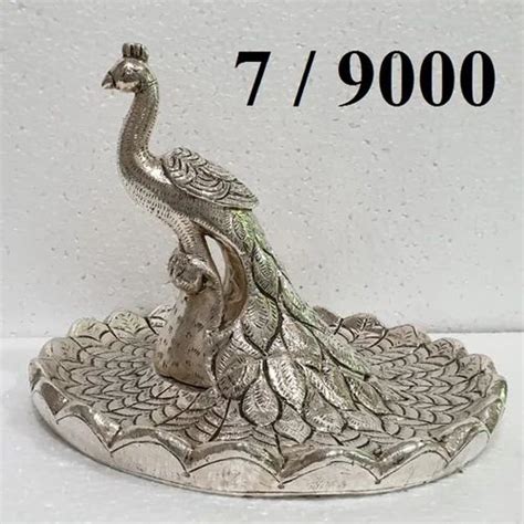 7inch Silver Peacock Statue At ₹ 9000 Silver Statues In Mumbai Id 23083249691