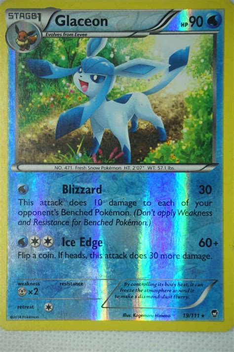 Glaceon 19 111 Rare Reverse Holo Pocket Monster