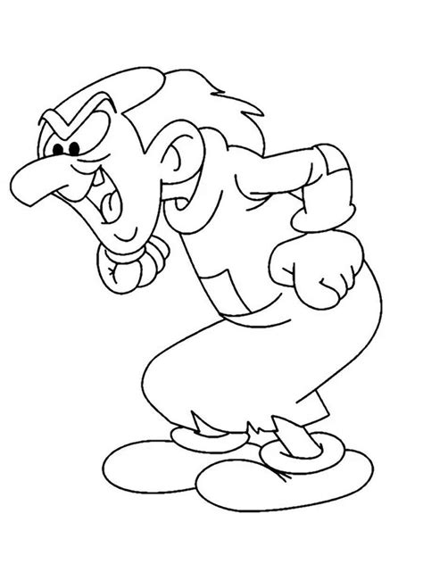 Angry Gargamel Coloring Page