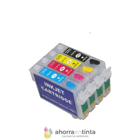 Epson T T Cartuchos De Tinta Vac Os Recargables Auto Reseteables