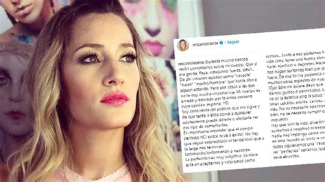 Fuerte descargo de Mica Viciconte por las absurdas críticas a su cuerpo