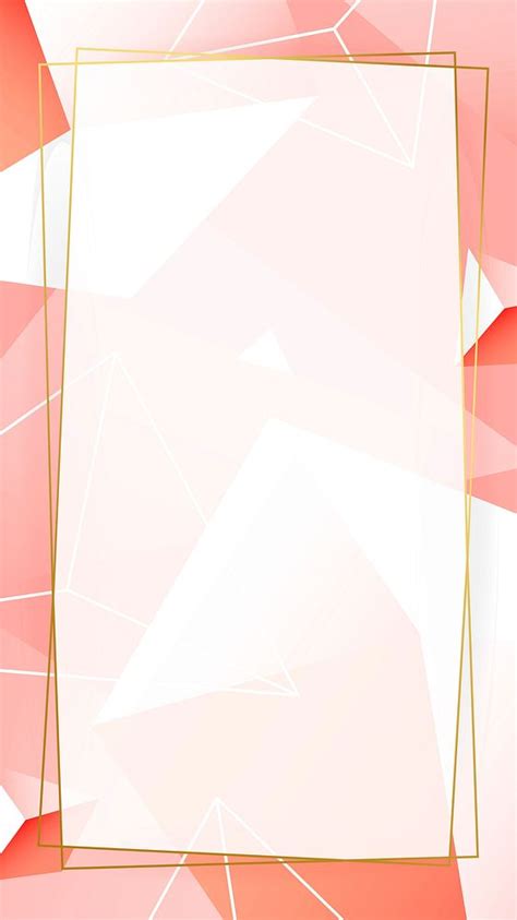 Pink Geometrical Patterned Mobile Wallpaper Premium Vector Rawpixel