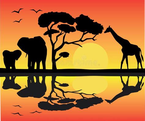 African landscape stock vector. Illustration of african - 14798590