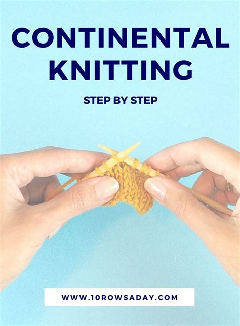 How To Knit Purl And Bind Off Stitches In Continental Knitting Step