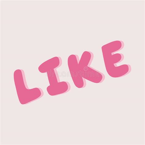 Like Sticker For Social Media Content Vector Hand Drawn Illustration