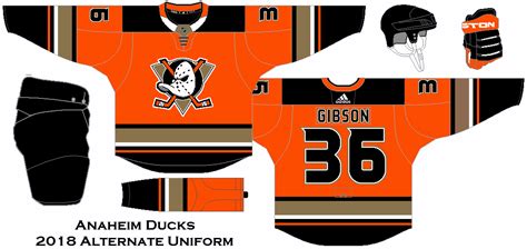 2018 NHL Alternate Uniform Concepts Anaheim Ducks Hockey Jersey