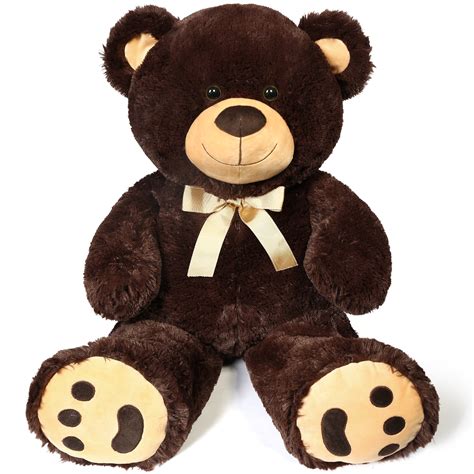 Lotfancy Huge Super Soft Jumbo 39 Dark Brown Giant Teddy Bear Stuffed