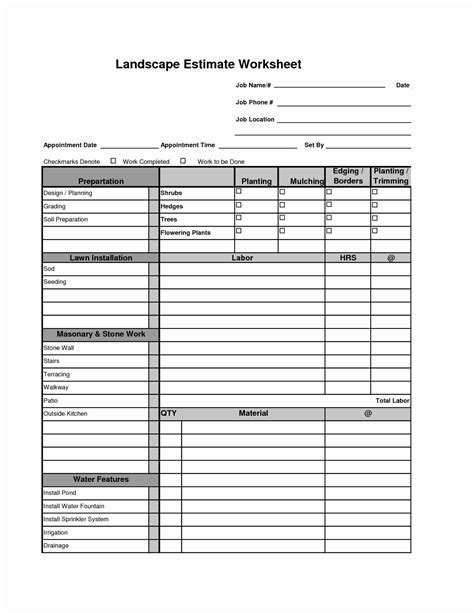 Landscaping Estimate Template Social Media Template