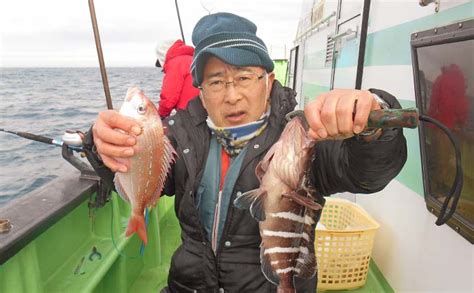 片貝沖のハナダイ釣りで30cm超え混じりに入れ食い絶好調【千葉・増栄丸】 Tsurinews Part 2