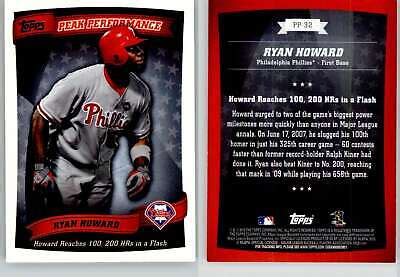 Ryan Howard Topps Peak Performance Pp Phillies Ebay