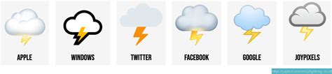 🌩️ Lightning storm (cloud w/ lightning) weather emoji