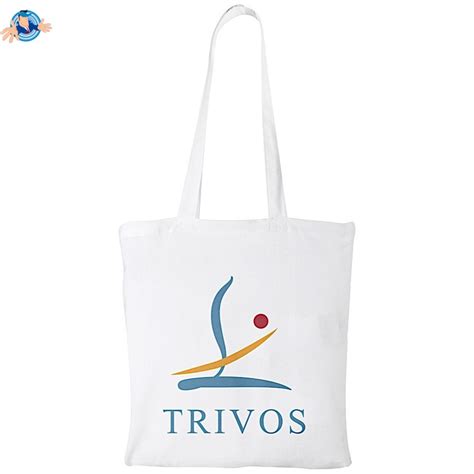 Shopper In Cotone Con Manici Lunghi Logo Personalizzato Da