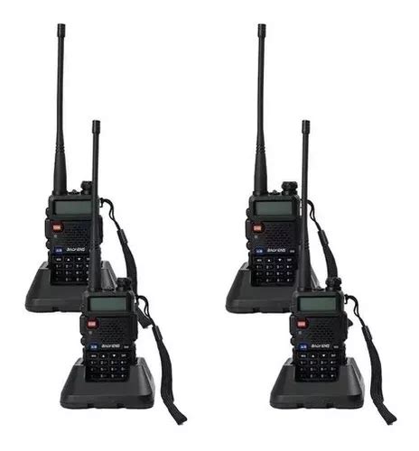 Kit 4 Radio Comunicador Dual Band Baofeng Uv 5r Vhf Uhf Frete grátis