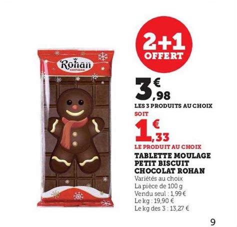 Promo Tablette Moulage Petit Biscuit Chocolat Rohan Chez Hyper U