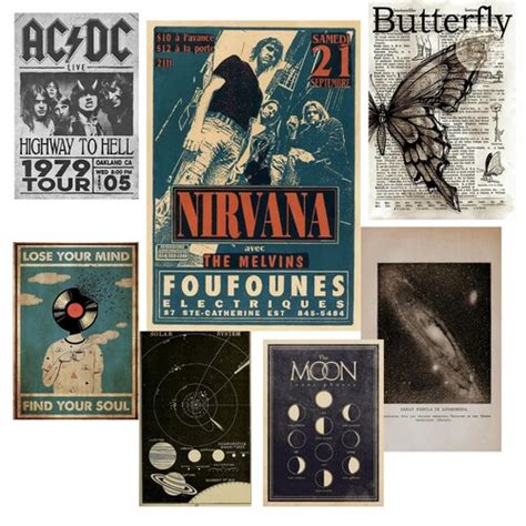 Vintage Posters Grunge Fairy Dark Academia Aesthetic Etsy UK