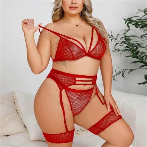 Ensemble De Lingerie Sexy Plus La Tentation De Perspective De Maille