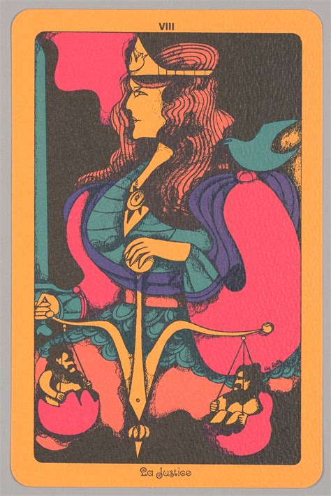 Viii La Justice From Linweave Tarot Deck Smithsonian Institution