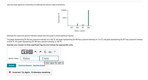 Solved Use the mass spectrum of strontium to estimate the | Chegg.com