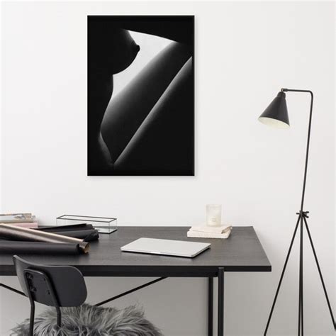 Art Nude Black White Canvas Etsy