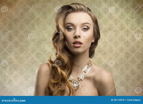 Sensual Fashion Aristocratic Girl Stock Photo Image Of Attractive