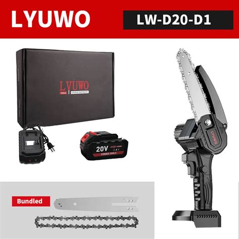 LYUWO Mini tronçonneuse sans fil de 6 pouces portative à batterie