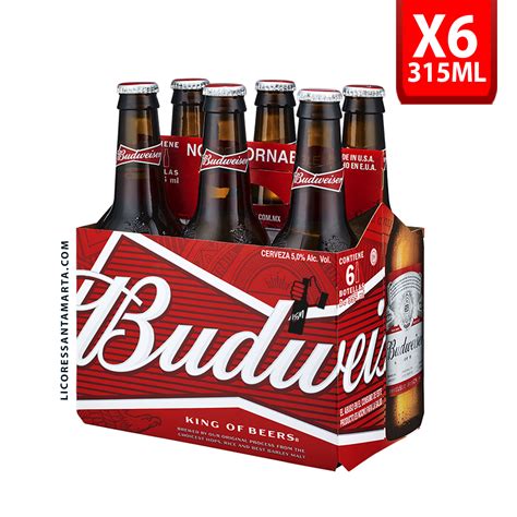 Budweiser Botella 315ml Sixpack Licores Santa Marta