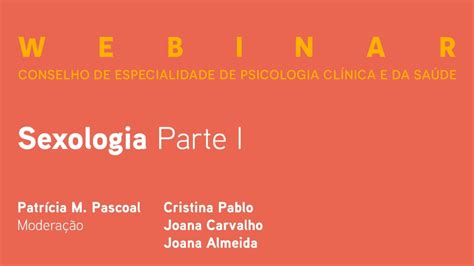 Webinar Sobre Sexologia Parte I Youtube