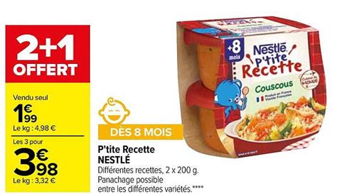 Promo P Tite Recette Nestl Chez Carrefour Icatalogue Fr