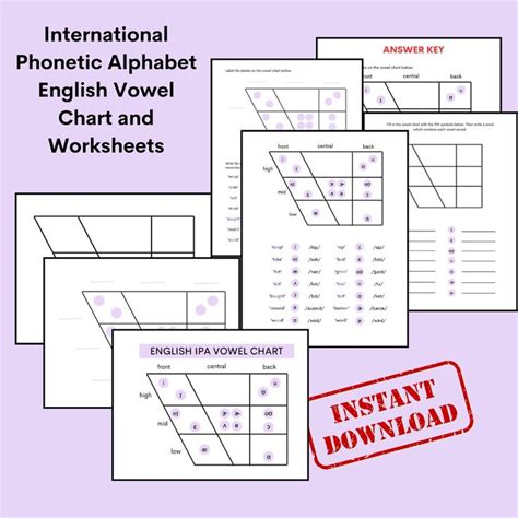 Vowel Charts And Practice Worksheets Bundle For SLP And Linguistics