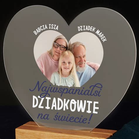 Najwspanialsi Dziadkowie Wydruk Na Szkle Akrylowym Serce Mygiftdna Pl