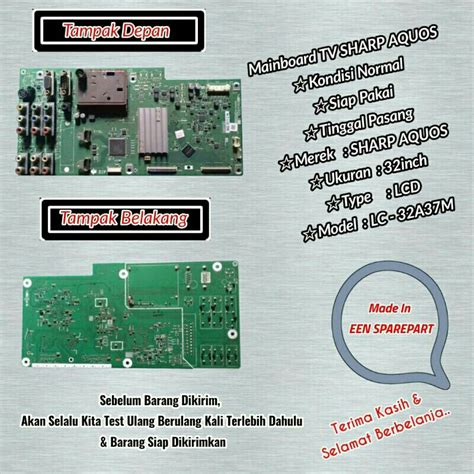 Jual Mainboard TV SHARP AQUOS LC 32A37M Shopee Indonesia