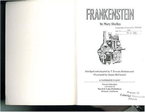 frankenstein abridged version  mary shelley coleridge