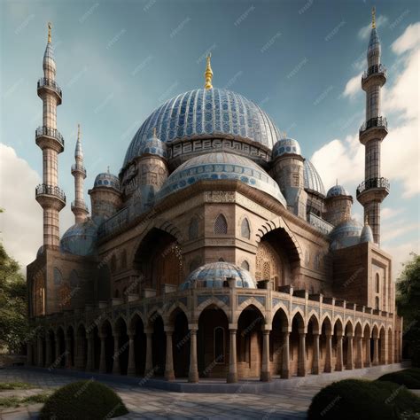 Premium Photo | Mosque amazing architecture design of muslim mosque