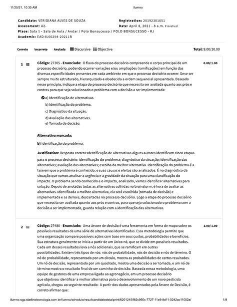 Processos DecisÓrios Nas OrganizaÇÕes Ava2 Processos Decisórios