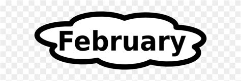 February Clipart Black And White