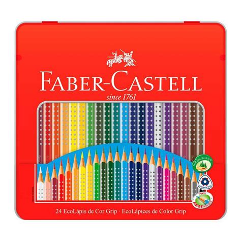 Lápis de Cor FABER CASTELL Color Grip 24 cores Offset Papelaria