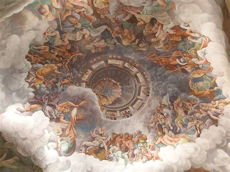 Details Of The Frescoes In The Sala Dei Giganti In Palazzo Te In Mantua