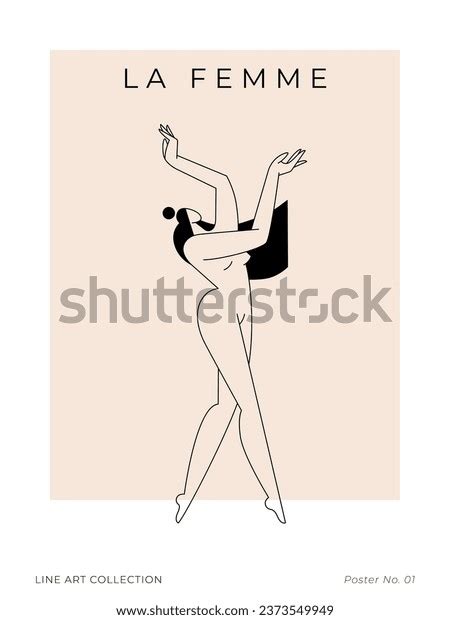 Modern Minimalist Poster Nude Woman Silhouette Stock Vector Royalty Free 2373549949 Shutterstock