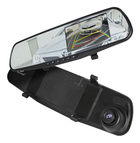 Espejo Retrovisor Doble Con Camara Dvr Delantera Y Reversa Grupo Ipag